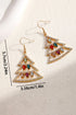 Rhinestone Embellished Tree Shape Dangle Hook Earrings
