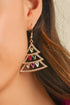 Rhinestone Embellished Tree Shape Dangle Hook Earrings