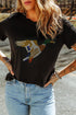 Rhinestone Flying Mallard Graphic Round Neck T Shirt