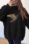 Rhinestone Flying Mallard Mock Neck Tunic Sweatshirt