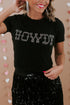 Rhinestone Howdy Graphic Slim Fit Crew Neck Tee