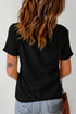Rhinestone Letter Graphic Crew Neck Short Sleeve Tee