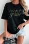 Rhinestone Letter Graphic Crew Neck Short Sleeve Tee