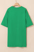 Rhinestone Lucky Poker Cards Oversized T Shirt Mini Dress