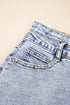 Rhinestone Patchwork Raw Hem High Waist Denim Shorts