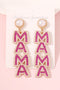 Rhinestone Pearl Embellished Letter Dangle Earrings
