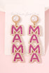 Rhinestone Pearl Embellished Letter Dangle Earrings