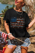 Rhinestone Studded USA Graphic Short Sleeve Shirt