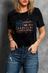 Rhinestone Studded USA Graphic Short Sleeve Shirt