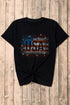 Rhinestone Studded USA Graphic Short Sleeve Shirt