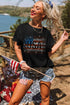 Rhinestone Studded USA Graphic Short Sleeve Shirt