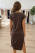 Rhinestone Western Graphic Side Slit Midi T Shirt Dress