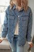Rhombus Stitched Pattern Button Pocketed Denim Jacket