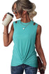 Rib Knit Cut-out Front Twist Tank Top