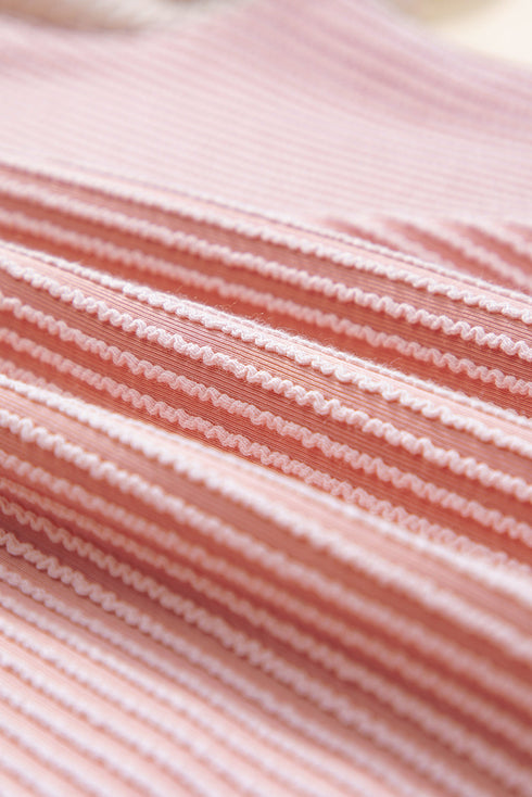 Rib Textured Colorblock T Shirt