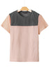 Rib Textured Colorblock T Shirt