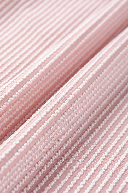 Rib Textured Colorblock T Shirt