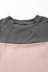 Rib Textured Colorblock T Shirt