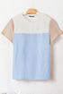 Rib Textured Colorblock T Shirt