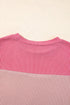 Rib Textured Colorblock T Shirt