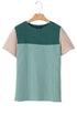 Rib Textured Colorblock T Shirt