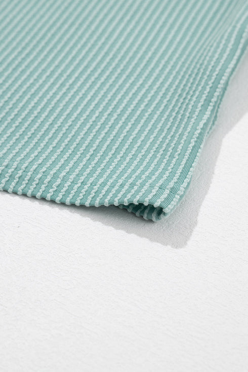 Rib Textured Colorblock T Shirt