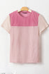 Rib Textured Colorblock T Shirt