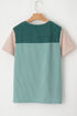 Rib Textured Colorblock T Shirt