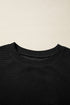 Ribbed Baggy Drop Shoulder Pullover And Short Sets