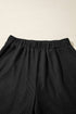 Ribbed Baggy Drop Shoulder Pullover And Short Sets