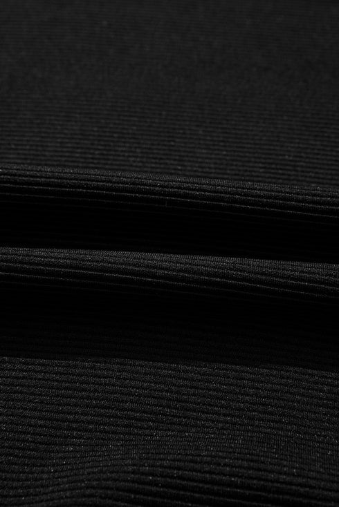 Ribbed Baggy Drop Shoulder Pullover And Short Sets