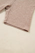 Ribbed Balloon Sleeve Pullover And Biker Short Set