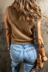 Ribbed Button Front V Neck Sleeveless Sweater Vest