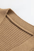Ribbed Button Front V Neck Sleeveless Sweater Vest