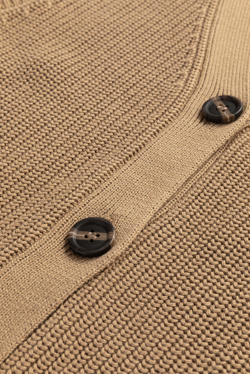 Ribbed Button Front V Neck Sleeveless Sweater Vest