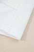 Ribbed Collar Drop Shoulder Solid Pullover Short Sets