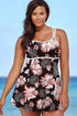 Ribbed Contrast Trim Adjustable Strap Two Piece Swimwear