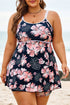 Ribbed Contrast Trim Adjustable Strap Two Piece Swimwear