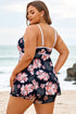 Ribbed Contrast Trim Adjustable Strap Two Piece Swimwear