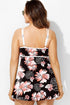Ribbed Contrast Trim Adjustable Strap Two Piece Swimwear