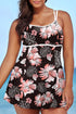 Ribbed Contrast Trim Adjustable Strap Two Piece Swimwear