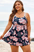 Ribbed Contrast Trim Adjustable Strap Two Piece Swimwear