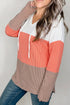 Ribbed Corded Hooded Casual Long Sleeve Pullover Top