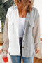Ribbed Corduroy Button Front Long Sleeve Shacket