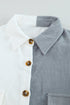 Ribbed Corduroy Button Front Long Sleeve Shacket
