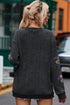 Ribbed Corduroy Mask Graphic Drop Shoulder Pullover Sweatshirt