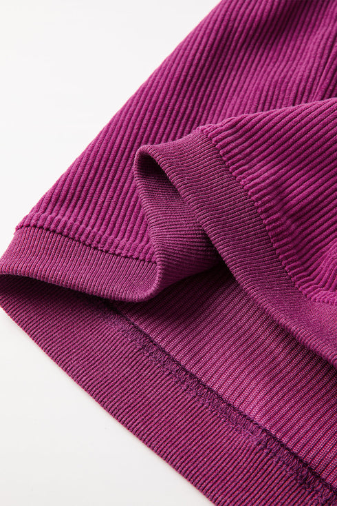 Ribbed Corduroy Oversized Sweatshirt
