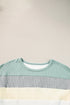 Ribbed Cotton Blend Patchwork Panel Tee