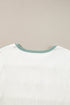Ribbed Cotton Blend Patchwork Panel Tee