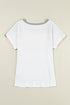 Ribbed Cotton Blend Patchwork Panel Tee